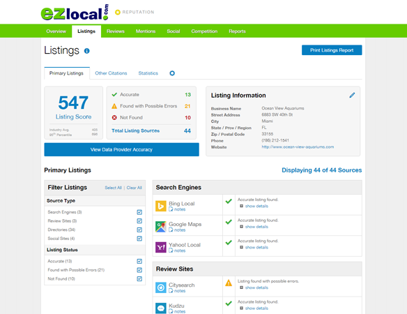 Reputation Management Dashboard 3